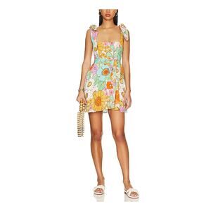 Show Me Your Mumu 'Claire' Green Crepe Mini Dress Size M